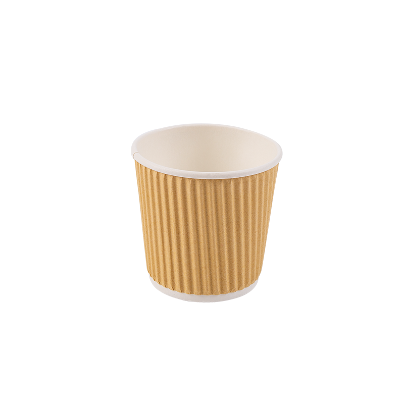 4oz নিষ্পত্তিযোগ্য বায়োডিগ্রেডেবল ঢেউতোলা কাগজ কাপ