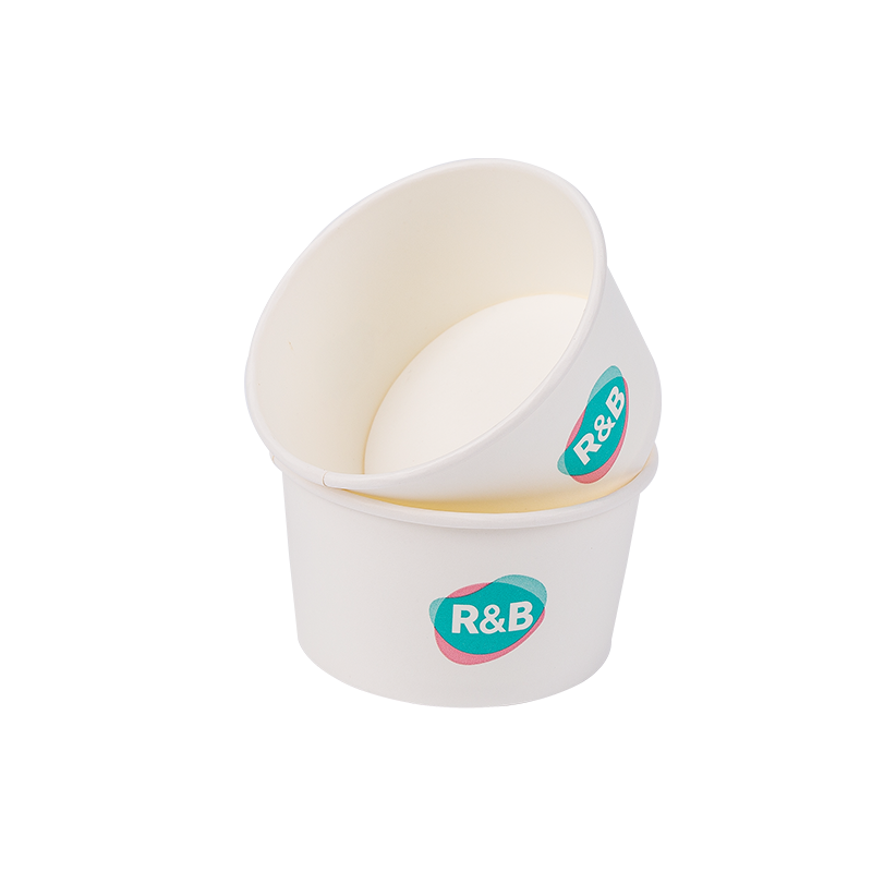 8oz ডিসপোজেবল বায়োডিগ্রেডেবল পেপার আইসক্রিম কাপ