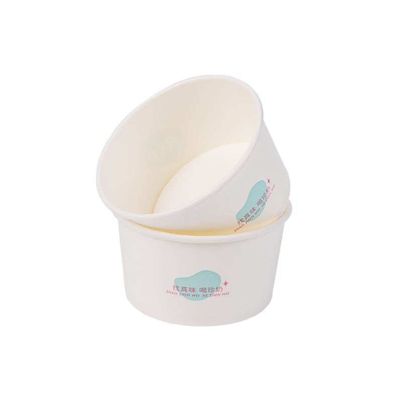 8oz ডিসপোজেবল বায়োডিগ্রেডেবল পেপার আইসক্রিম কাপ