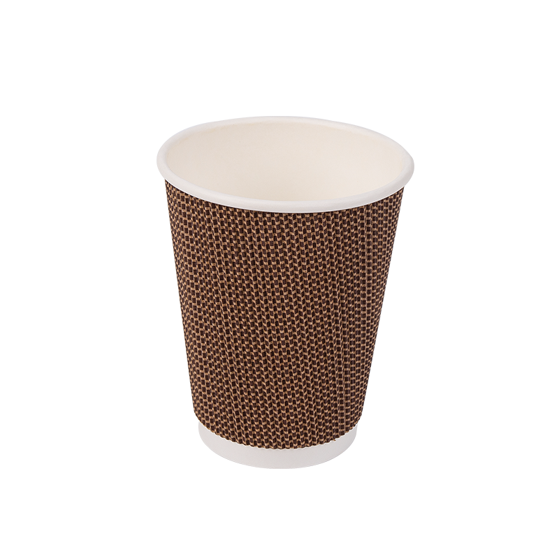 12oz নিষ্পত্তিযোগ্য বায়োডিগ্রেডেবল ঢেউতোলা কাগজ কাপ
