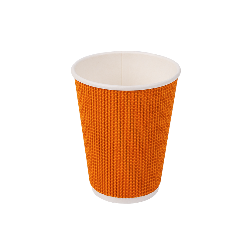 12oz নিষ্পত্তিযোগ্য বায়োডিগ্রেডেবল ঢেউতোলা কাগজ কাপ