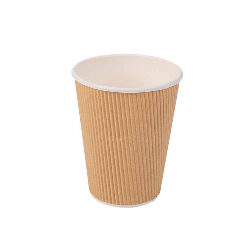 12oz নিষ্পত্তিযোগ্য বায়োডিগ্রেডেবল ঢেউতোলা কাগজ কাপ