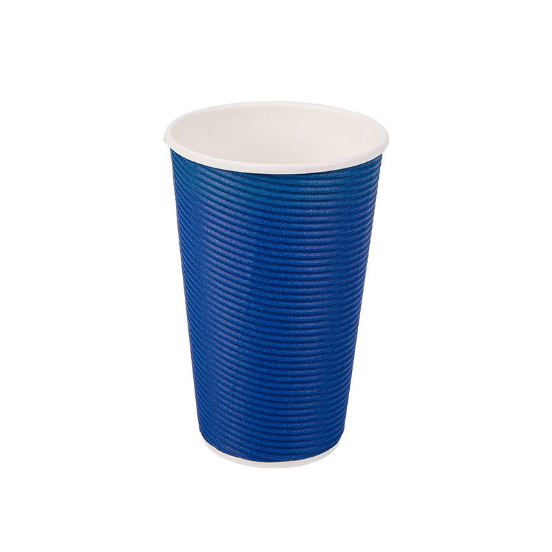 16oz নিষ্পত্তিযোগ্য বায়োডিগ্রেডেবল ঢেউতোলা কাগজ কাপ