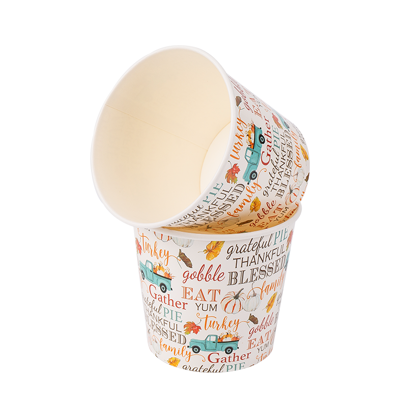 32oz ডিসপোজেবল বায়োডিগ্রেডেবল পেপার আইসক্রিম কাপ