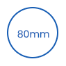 80mm নিষ্পত্তিযোগ্য PP কাপ ঢাকনা icon